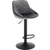 BARHOCKER aus Samt, Drehbar, Dunkelgrau - Dunkelgrau/Schwarz, Textil/Metall (47/83/39cm) - Woltu