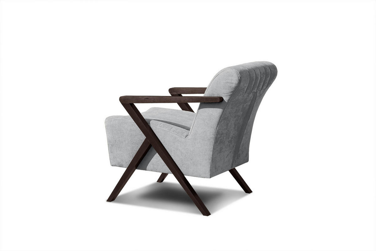 SESSEL LEBRON, hellgrau - Hellgrau, Holzwerkstoff/Textil (65/82/79cm) - Courtois Laville