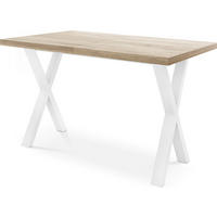 ESSTISCH Luiza rechteckig ausziehbar, Sonoma Eiche 120-220/80/76 cm - Weiß/Sonoma Eiche, Holzwerkstoff/Metall (120/80/76cm) - WFL GROUP