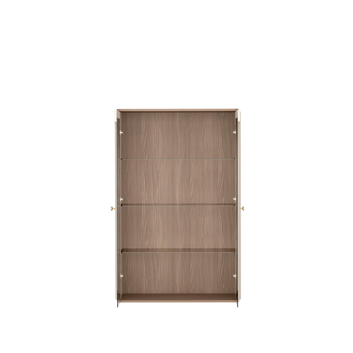VITRINE Enzo Kaschmir, zweitürige Glasvitrine - Kaschmir, Holzwerkstoff (91/145/41cm) - Bettso