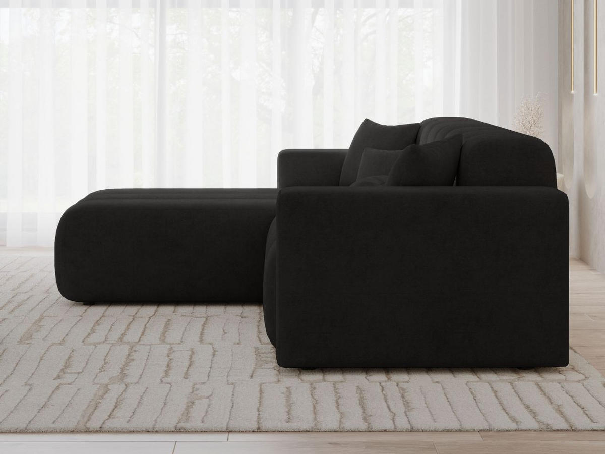 ECKSOFA Nork Schwarz Links - Schwarz, Holz/Textil (180/265cm) - Graingold