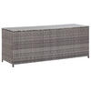 GARTEN-AUFLAGENBOX Grau 120x50x60 cm Poly Rattan - Grau, Kunststoff (50/60/120cm) - furnicato