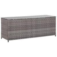 GARTEN-AUFLAGENBOX Grau 120x50x60 cm Poly Rattan - Grau, Kunststoff (50/60/120cm) - furnicato