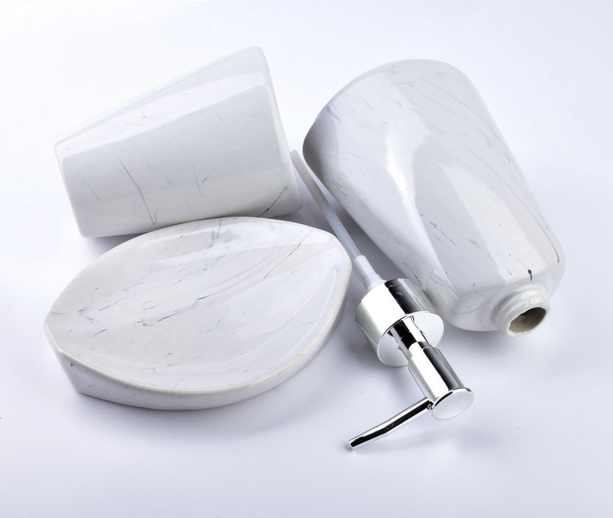 BADEZIMMERZUBEHÖR Odette Weiß 21.5/22/8.5 cm Keramik - Weiß, Keramik (22/8.5/21.5cm) - Mondex