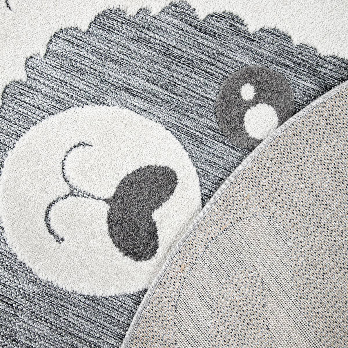 KINDERTEPPICH 160/160 cm Tweet 468 - Grau, Textil (160/160cm) - Paco Home