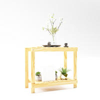 STANDREGAL Kinnula - Naturfarben, Holz (60/50/30cm) - [en.casa]