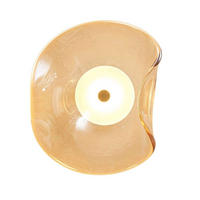 BERNSTEINFARBENE Wandleuchte mit Glasdiffusor und integriertem LED - Lysa - Goldfarben, Glas (25/25/10.1cm) - KOSILUM