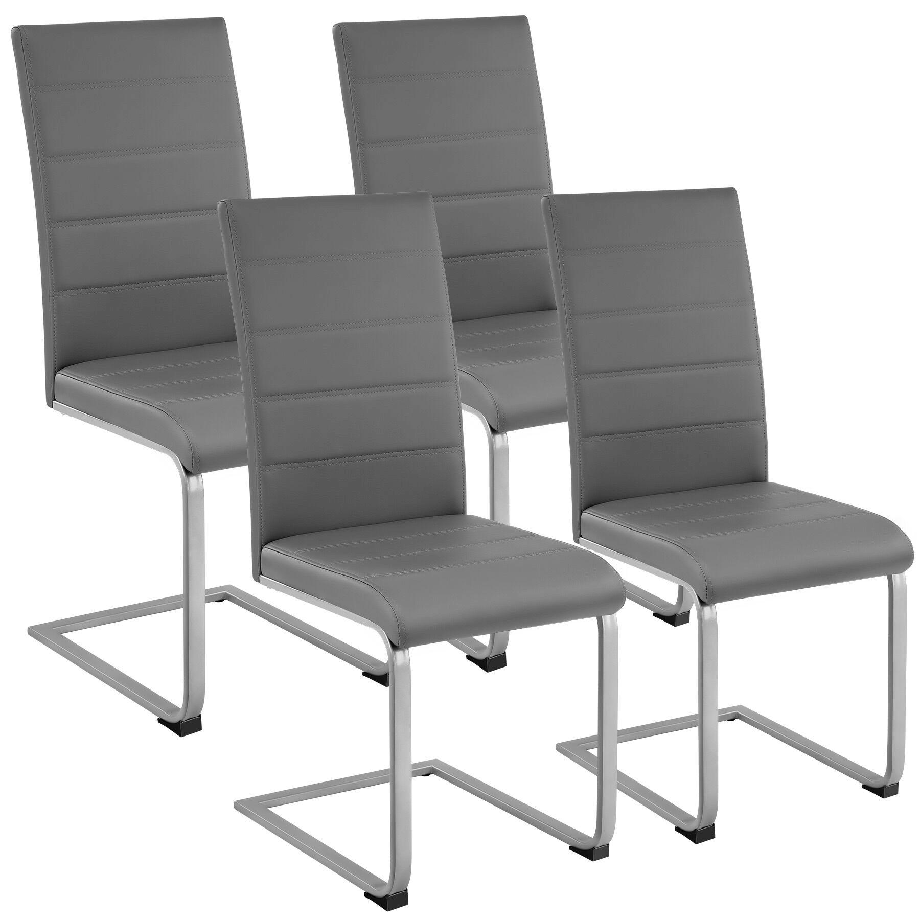 SCHWINGSTUHL 4er Set Bettina 41 x 52 x 99 cm grau - Grau, Textil (52/99/41cm) - tectake