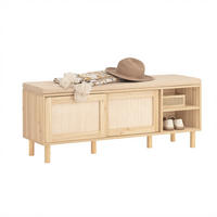 SCHUHBANK NATUR - Naturfarben, Naturmaterialien/Holzwerkstoff (121/49/35cm) - SoBuy