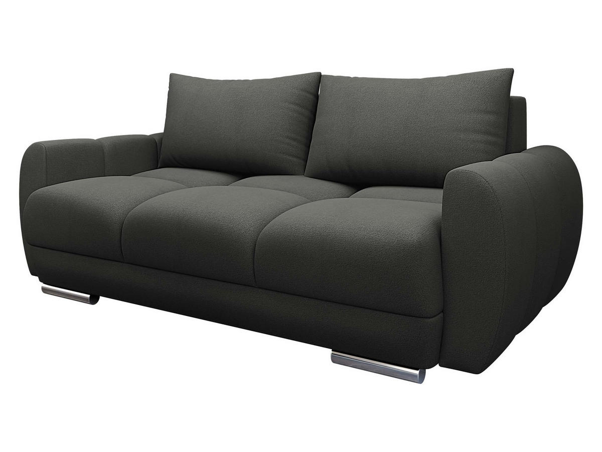 SOFA Logo 2 - Anthrazit/Silberfarben, Holz/Kunststoff (186/89/97cm) - MIRJAN24