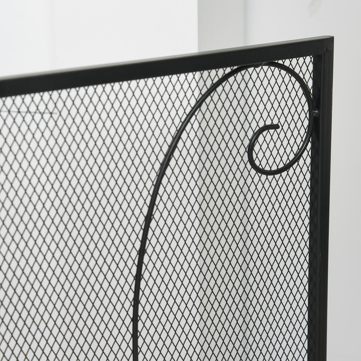 KAMINGITTER, für Wohnzimmer, Metall, Schwarz 132,5 x 76,5cm - Schwarz, Metall (1.5/76.5/132.5cm) - HOMCOM