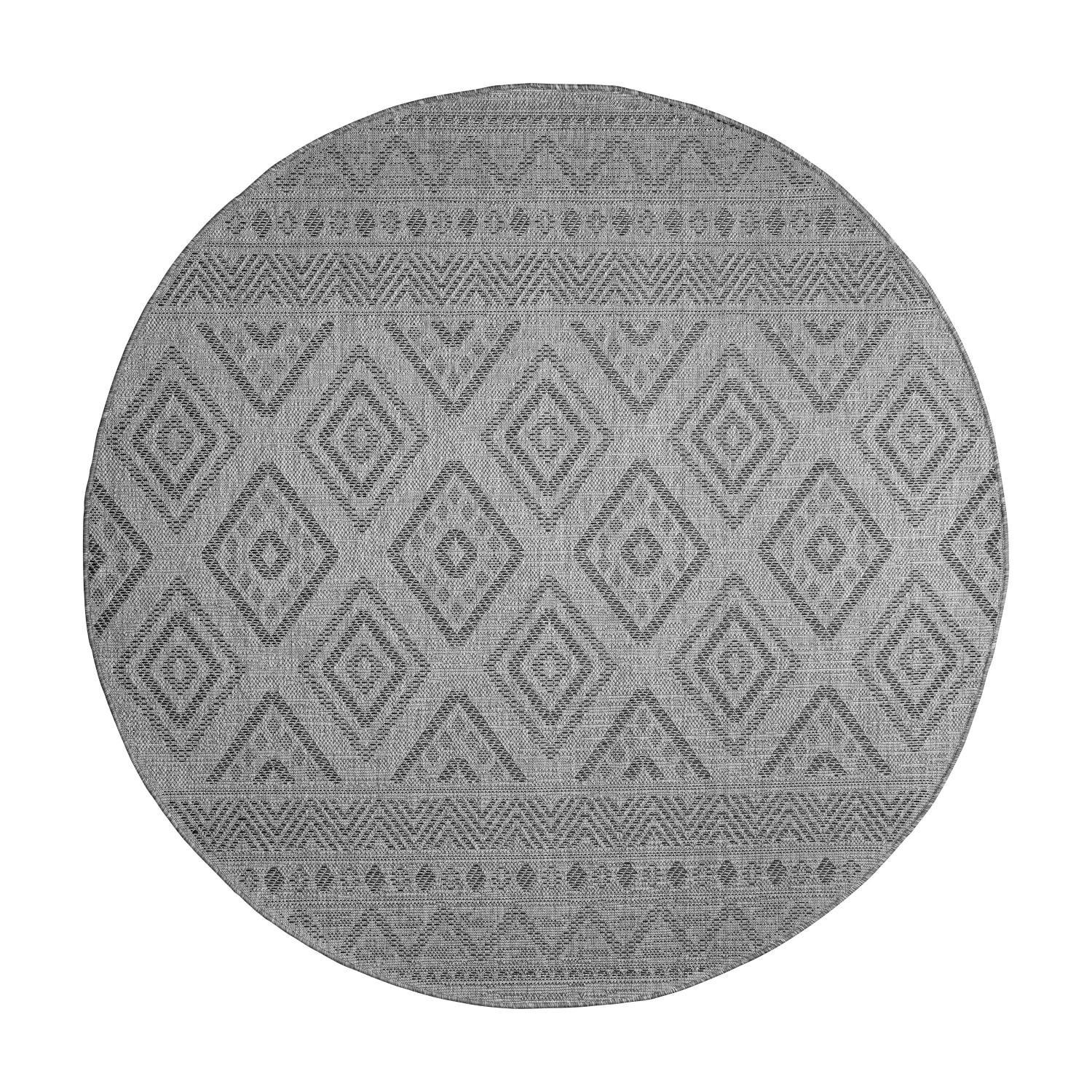 OUTDOORTEPPICH 80/80 cm Vermont 184 - Anthrazit, Kunststoff (80/80cm) - Paco Home