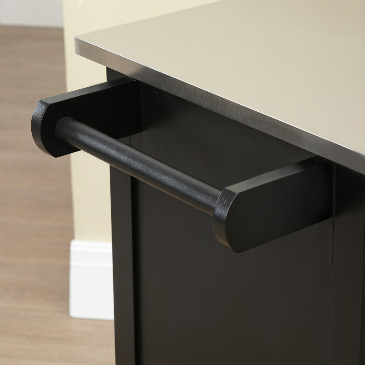 SERVIERWAGEN DE-17100 Schwarz - Schwarz, Holzwerkstoff (45/85/60cm) - ComfortXL