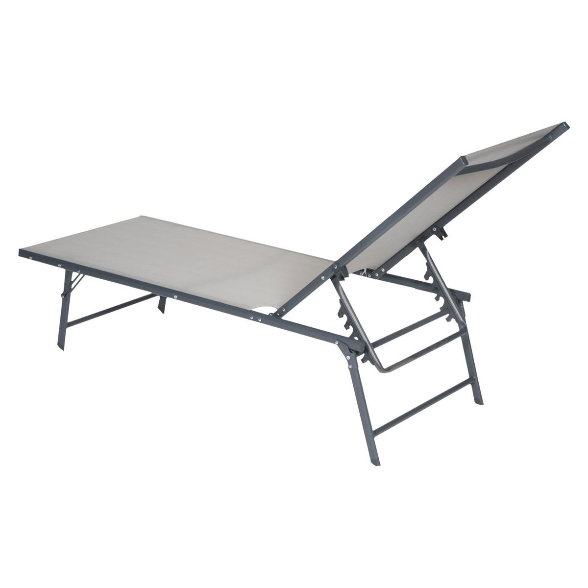 SONNENLIEGEN Sicilia Grau und Anthrazitgrau 2er-Set - Grau, Kunststoff (54/87.5/182cm) - Happy Garden