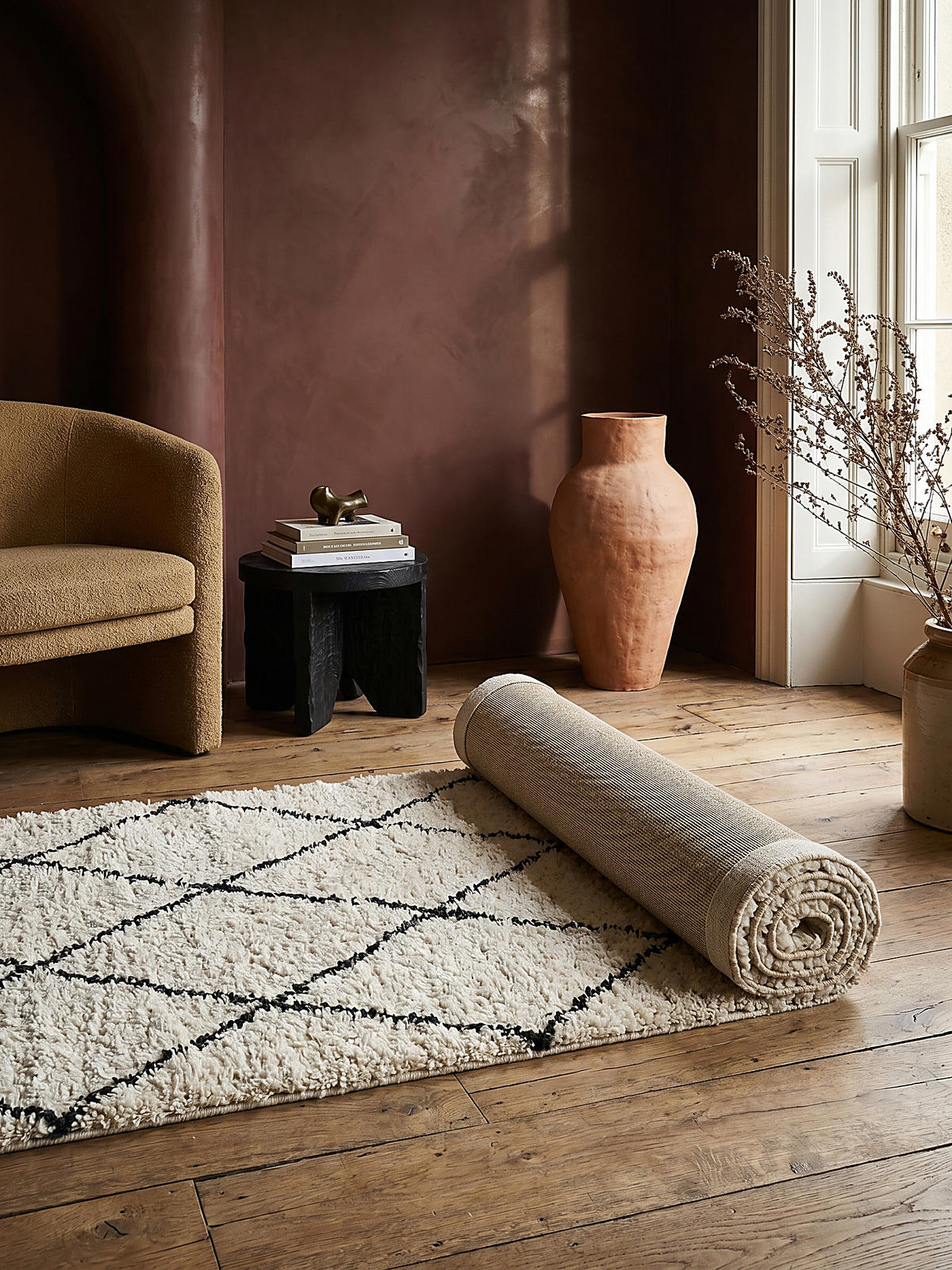 TEPPICHLÄUFER Berber ATRIO Polypropylen Creme-Schwarz 80 x 150 cm - Multicolor, Textil (80/150cm) - KADIMA DESIGN