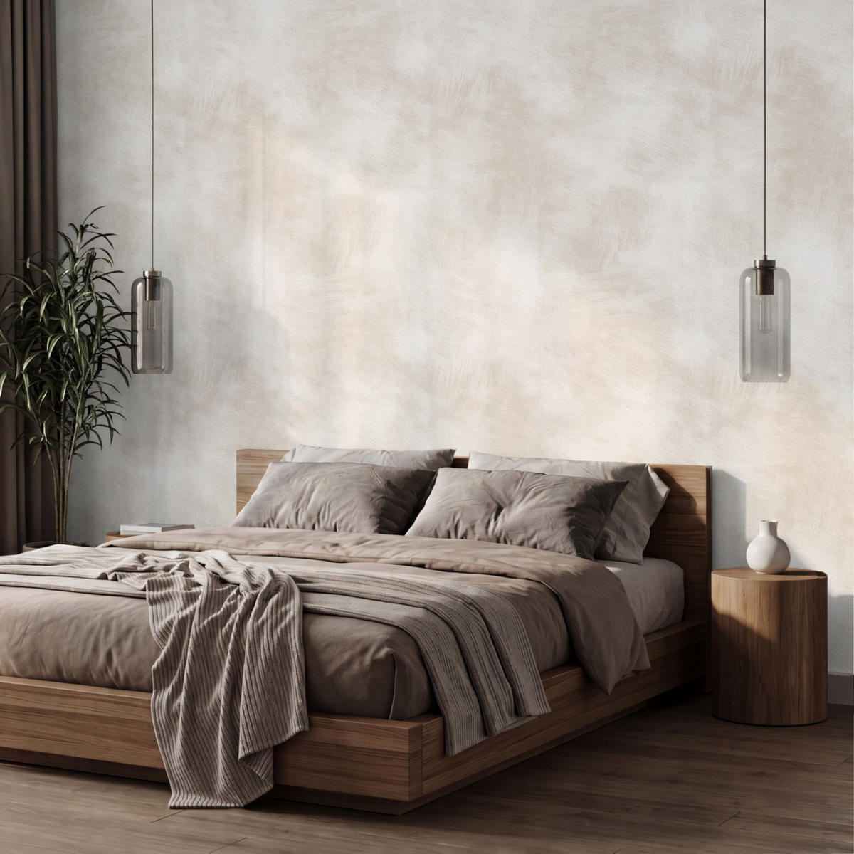 TAPETE - Dezent - Textur - Beige - 350x240 cm - Creme, Papier (350/240cm) - OnlyWow
