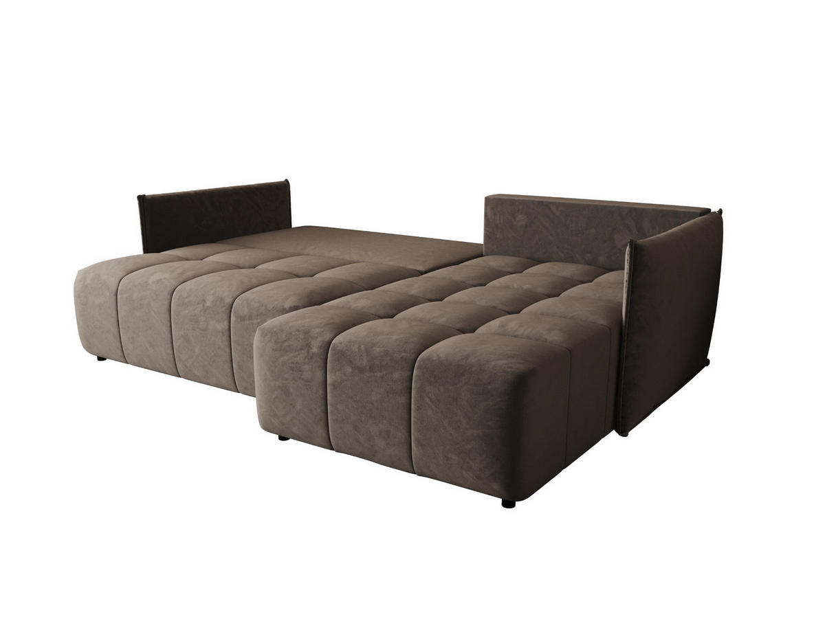 ECKSOFA mit Schlaffunktion ONIL L Monolith 15 Rechts - Braun, Textil (245/175cm) - Bedante