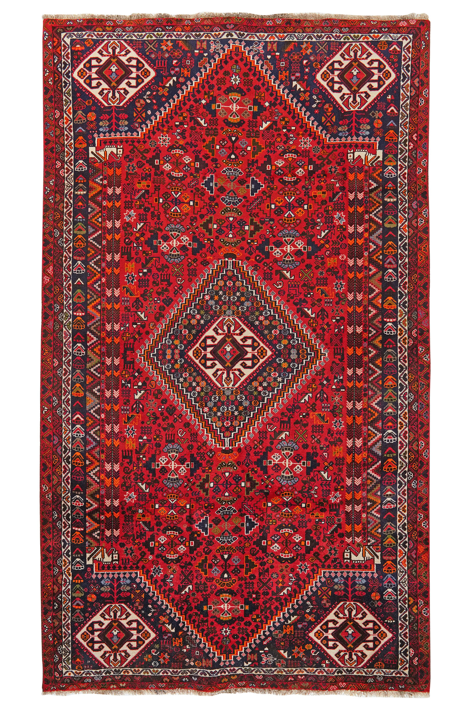 TEPPICH Gashgai Rot 290/167 cm Schurwolle - Rot, Textil (167/290cm) - Looma
