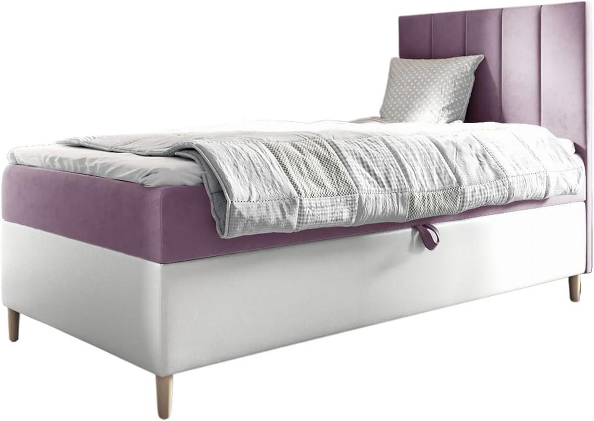 KINDERBETT MAYA 1 - Lila/Weiß, Holzwerkstoff (102/208cm) - Meblini