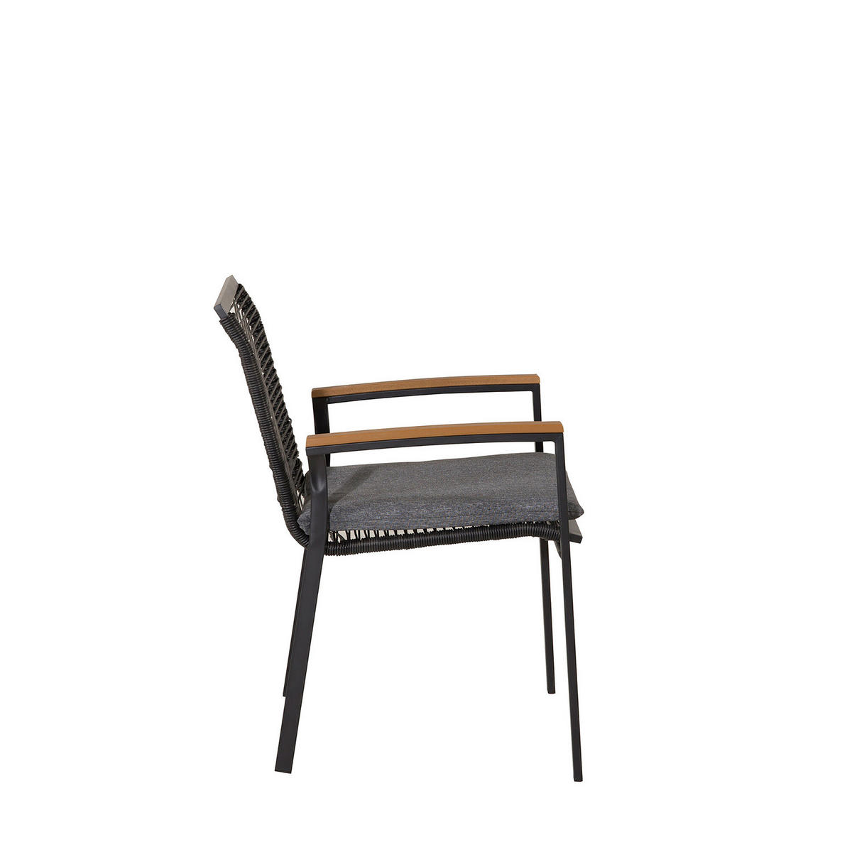 GARTENSTUHL - Schwarz - Stahl - 57 x 84 x 64 cm - Schwarz, Metall (57/84/64cm) - home24
