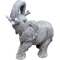 STEINFIGUR Elefant frostfest wetterfest Steinguss massiv - Grau, Stein (15/30/27cm) - stoneandstyle
