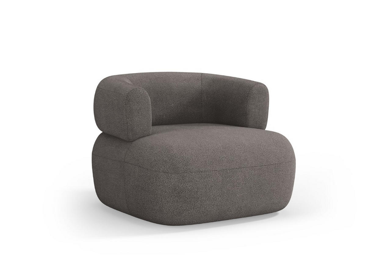 SESSEL Jenny aus Boucle grau - Grau, Textil (88/73/90cm) - Micadoni
