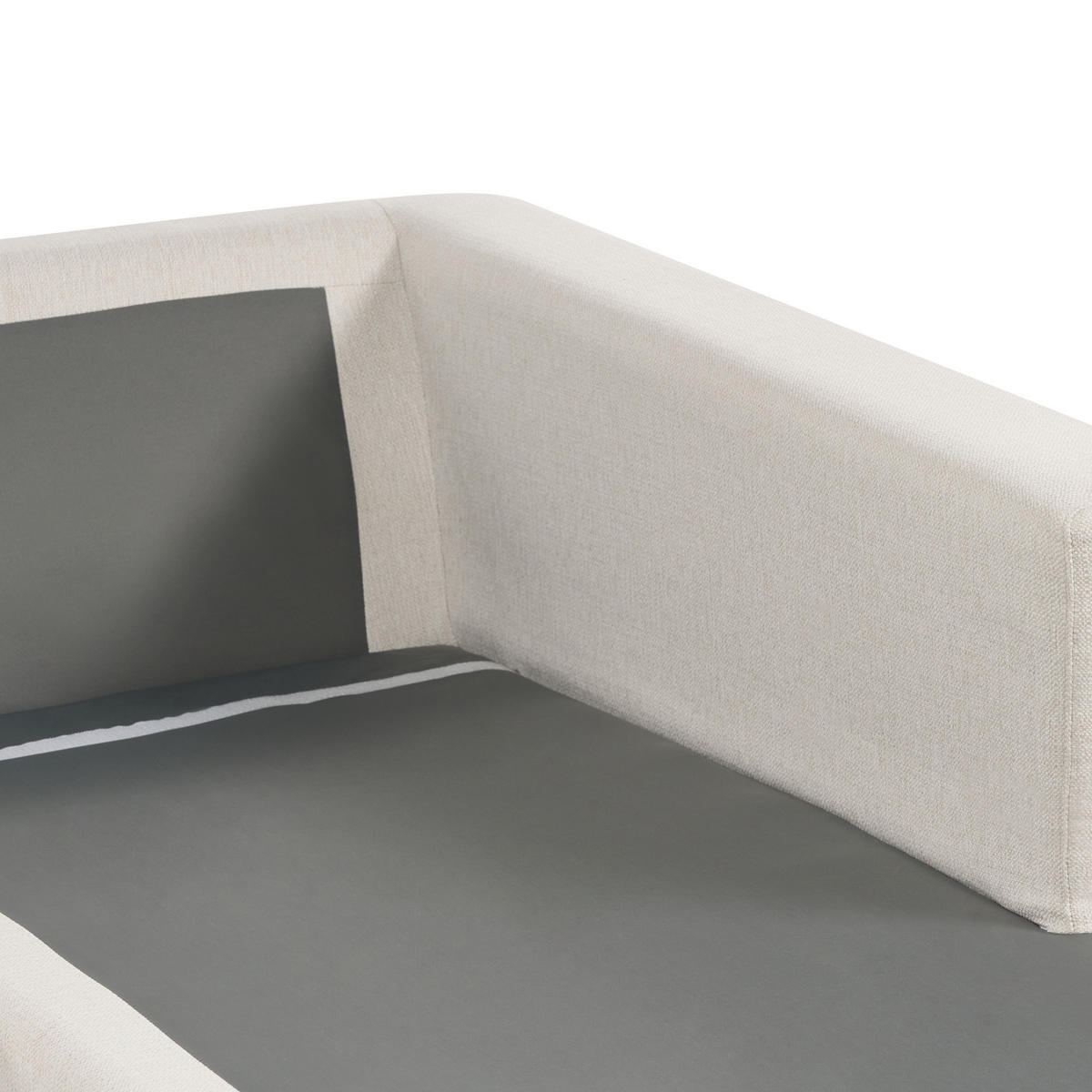 5-SITZER WOHNLANDSCHAFT U-förmig hellbeige Lilviken - Creme/Schwarz, Textil (359/57/194cm) - Beliani