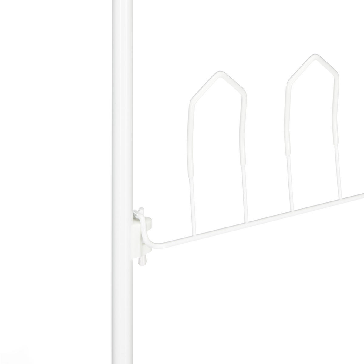 TÜR-SCHUHREGAL - Weiß, Kunststoff/Metall (60/144/19cm) - Relaxdays