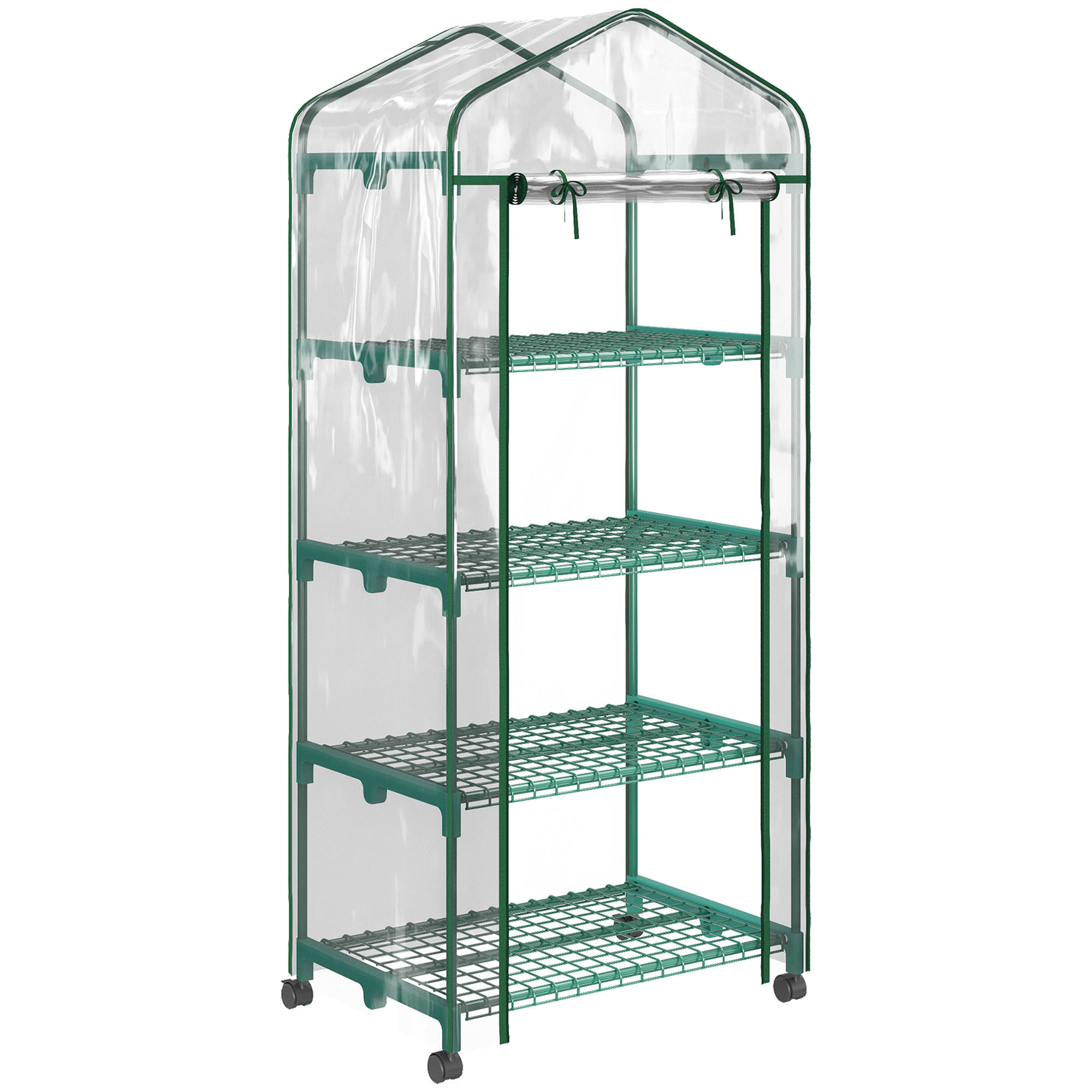 FOLIENGEWÄCHSHAUS, Stahl, Transparent - Transparent, Metall (50/165/69cm) - Outsunny