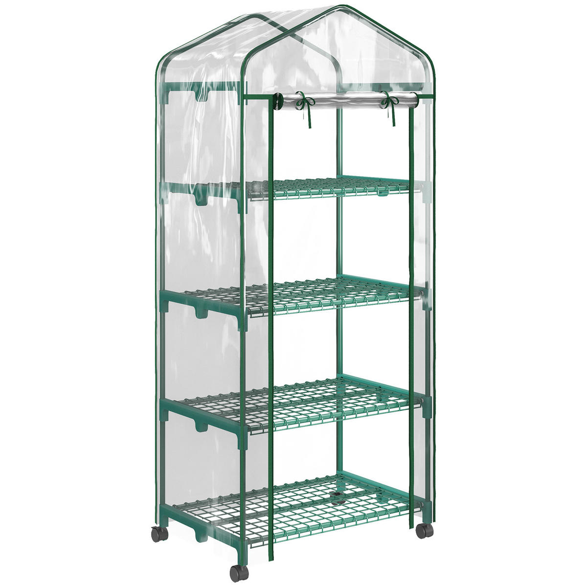 FOLIENGEWÄCHSHAUS, Stahl, Transparent - Transparent, Metall (50/165/69cm) - Outsunny