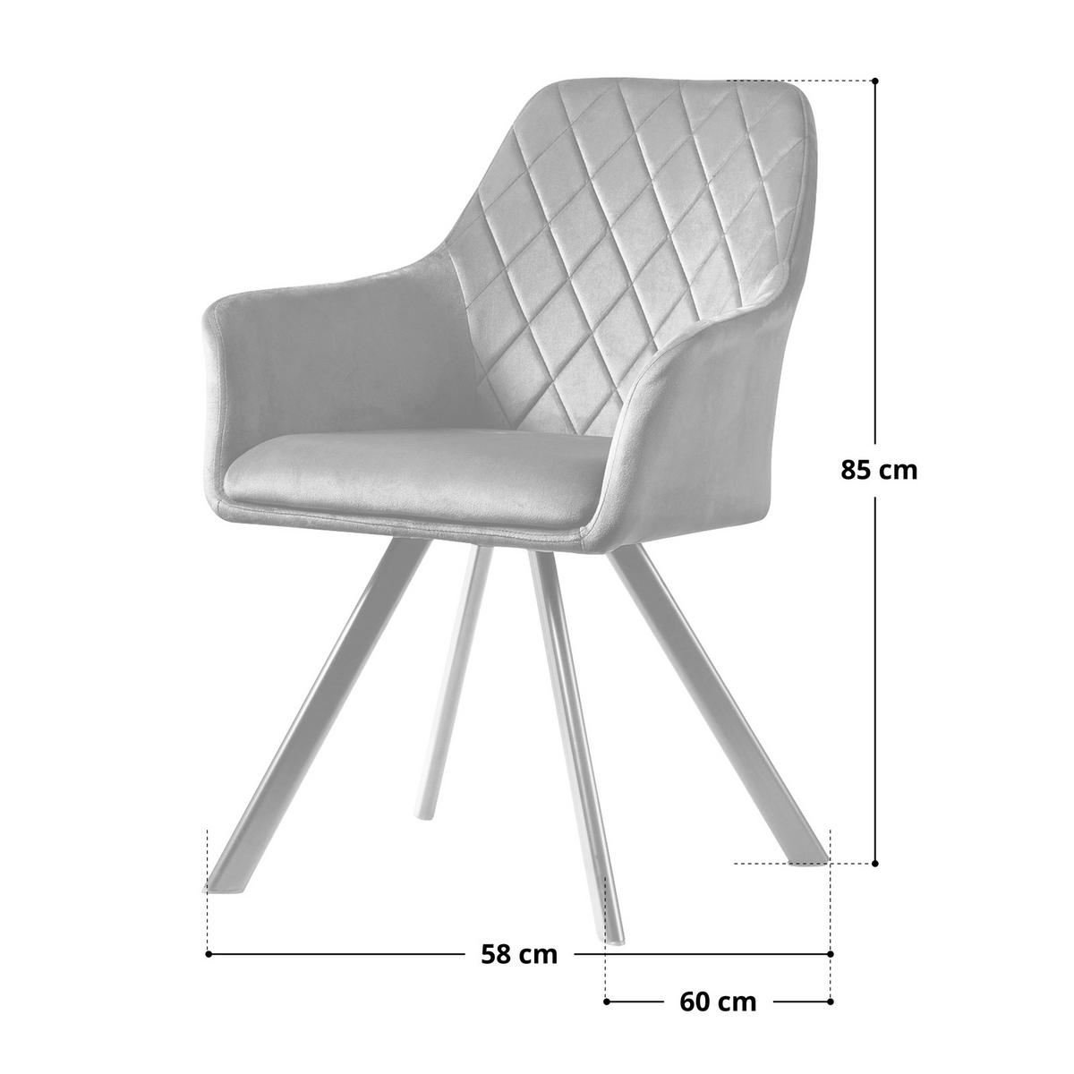 ESSZIMMERSTUHL MASON 2er Set Samt Dunkelgrün - Dunkelgrün, Textil (58/85/60cm) - SVITA