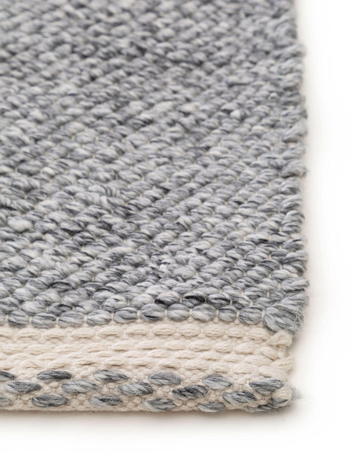 TEPPICH aus recyceltem Material Kiah Grau 70x200 cm - Grau, Textil (70/200cm) - benuta Pure