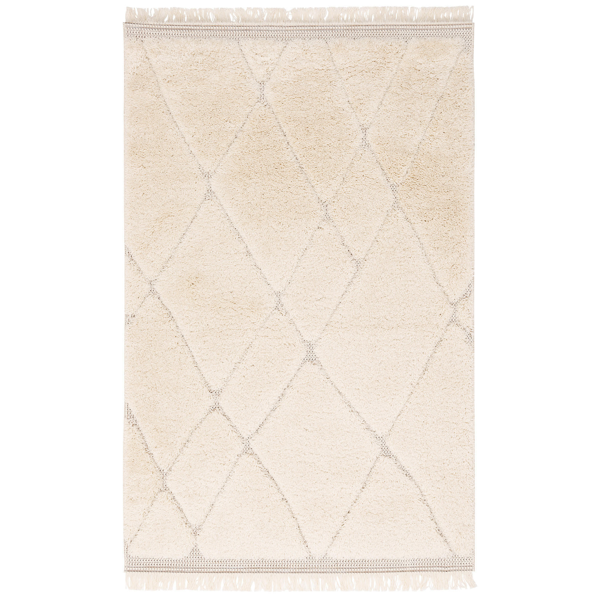 IN & OUTDOOR TEPPICH SHAGGY SYLT RAUTEN - Creme, Textil (80/150cm) - Pergamon