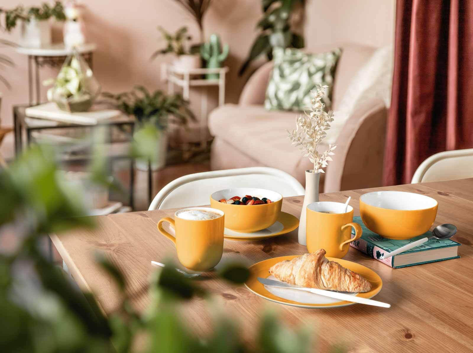 MÜSLISCHALEN Liberty Pure Colors Mango Orange ø 15 cm 6er Set - Orange, Keramik (15cm) - Seltmann Weiden