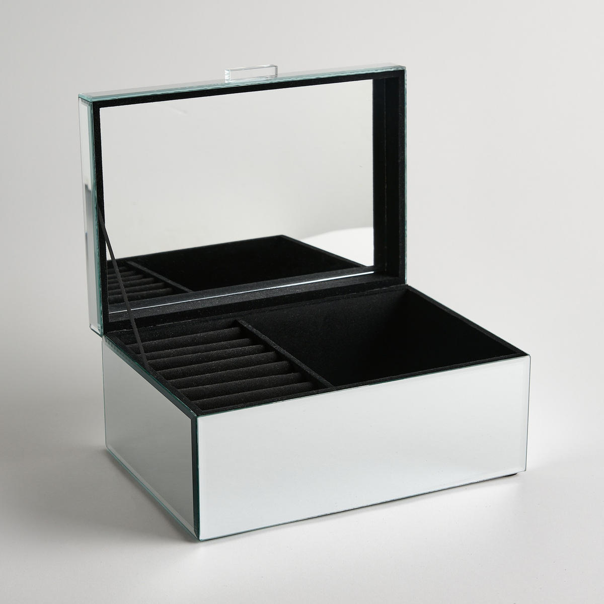 SCHMUCKKÄSTCHEN Licuri - Silberfarben, Glas (26/12.5/18cm) - home&you