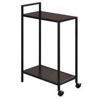 SERVIERWAGEN RIVO - Schwarz, Holzwerkstoff/Metall (52/81/26cm) - IDIMEX