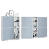 WOHNZIMMERSET Miami Denim matt - Pastellblau, Holzwerkstoff (214.5/105.5/35.5cm) - Vladon