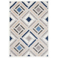 TEPPICH In-Outdoor Beige Abstract - Kurzflor Rechteckig Grau - 140 x 200 cm - Beige, Textil (140/200cm) - Mazovia