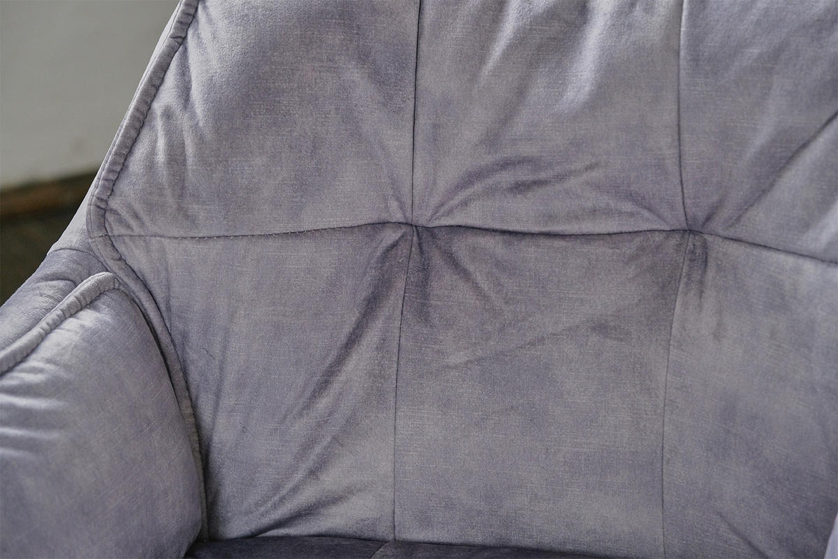 BÜROSTUHL TERRY Grau Velvet - Grau, Textil (63/83/66cm) - KAWOLA
