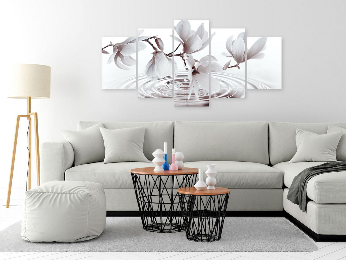KUNSTDRUCK Grau 200/100 cm - Braun/Grau, Textil (200/100cm) - KUNSTLOFT