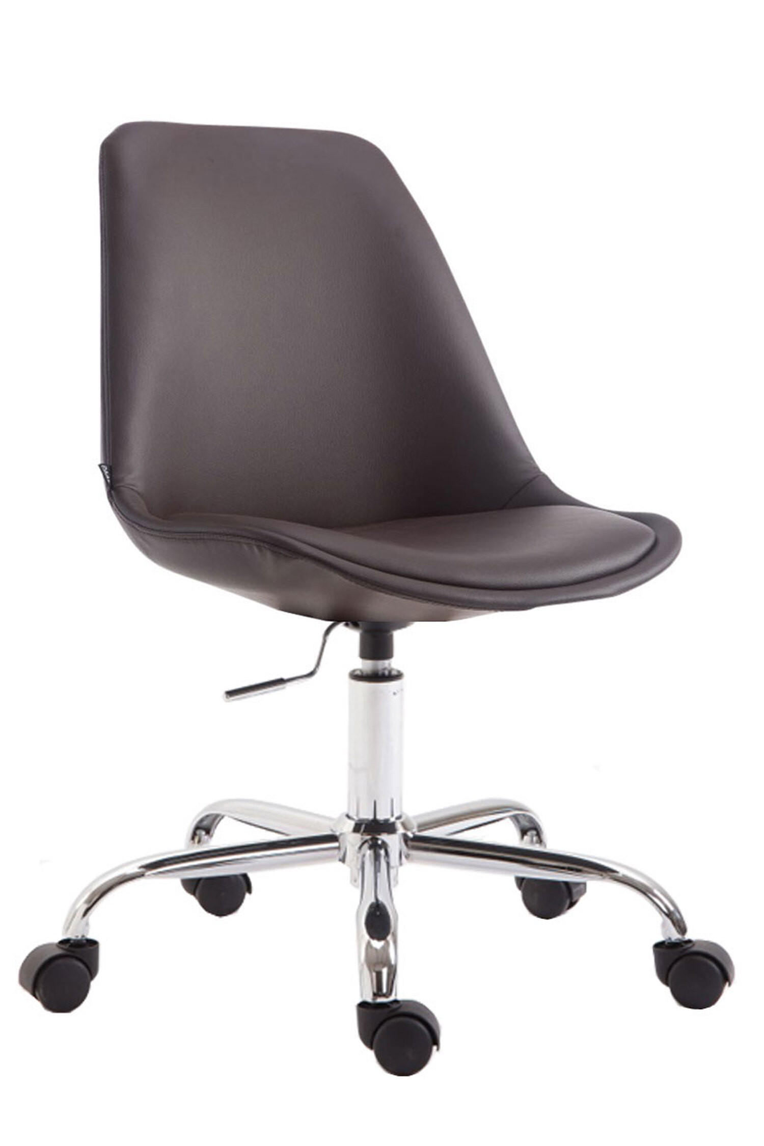 BÜROSTUHL Toulon, Kunstleder Braun - Braun, Textil/Metall (48/52/54cm) - TPFLiving