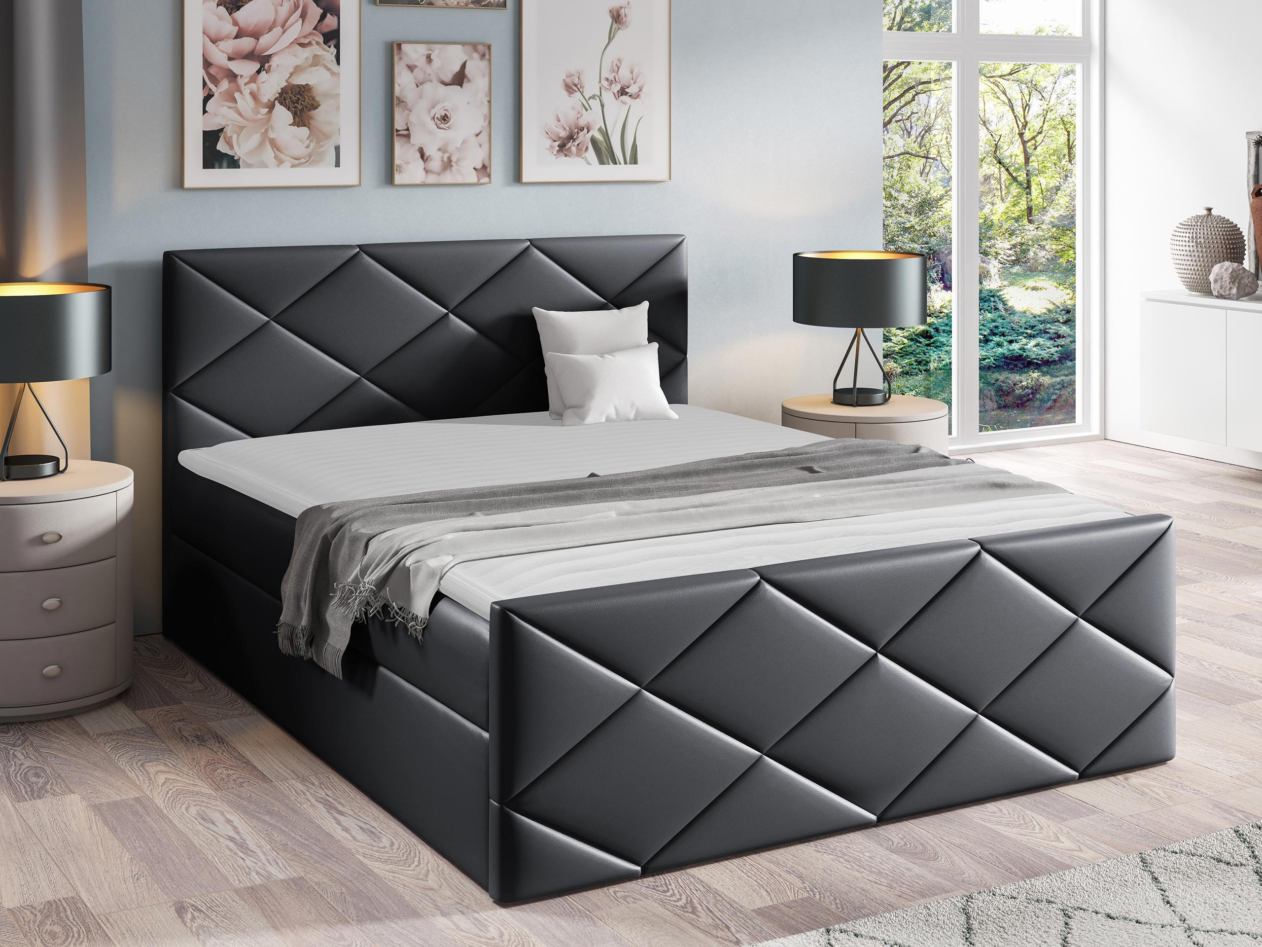 BOXBETT Herkules - Graphitfarben, Holz (120/200cm) - MIRJAN24