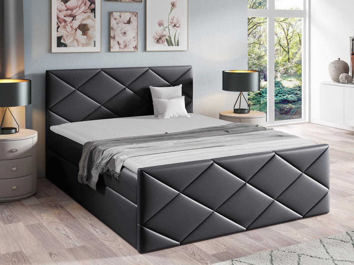BOXBETT Herkules - Graphitfarben, Holz (160/200cm) - MIRJAN24