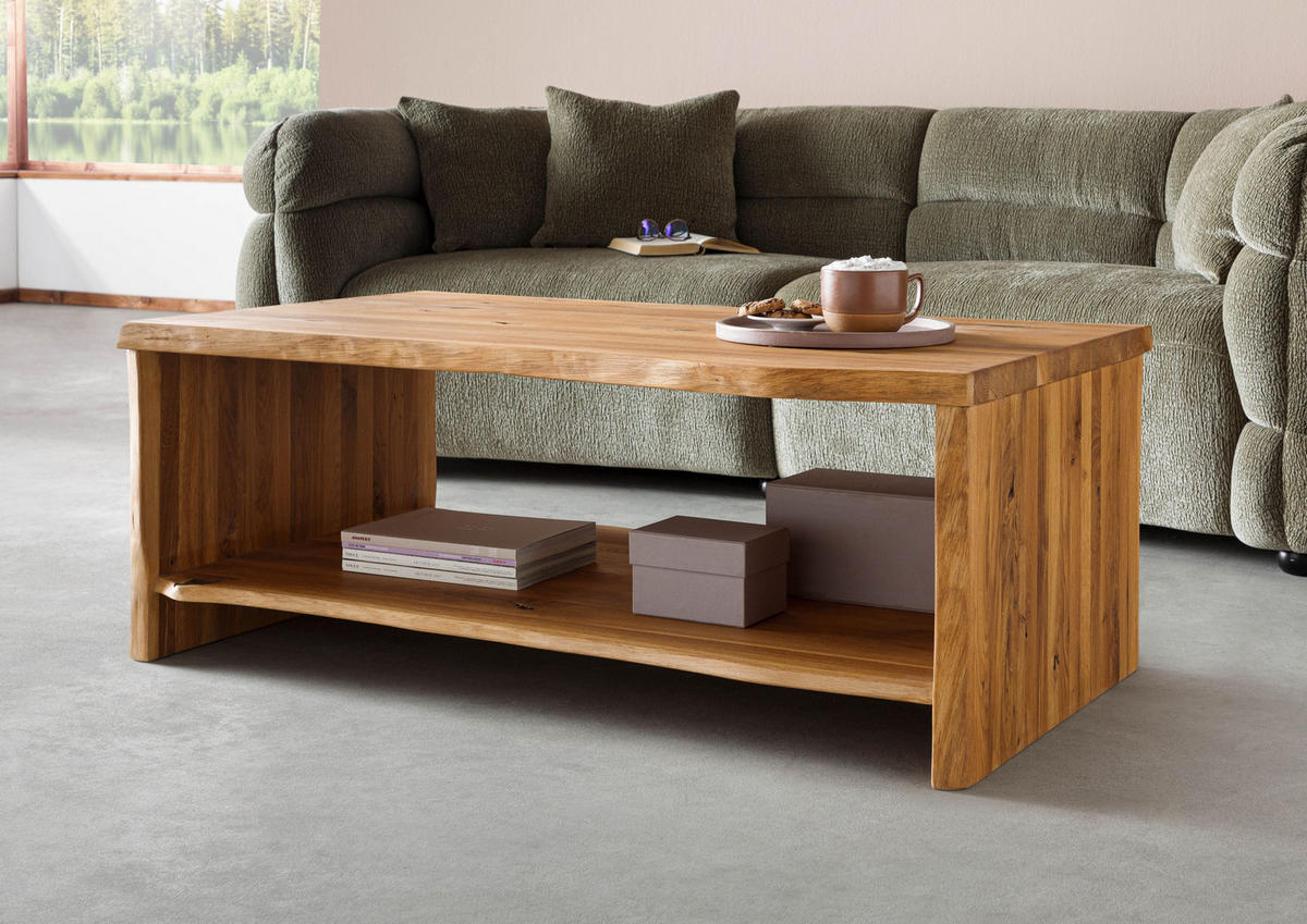 COUCHTISCH Wildeiche 120x70x45 natur geölt PURE OAK #308 - Braun, Holz (120/70/45cm) - Massivmoebel24