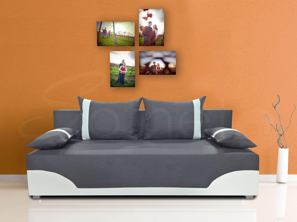 SCHLAFSOFA Dario - Silberfarben/Grau, Holz/Kunststoff (200/83/83cm)