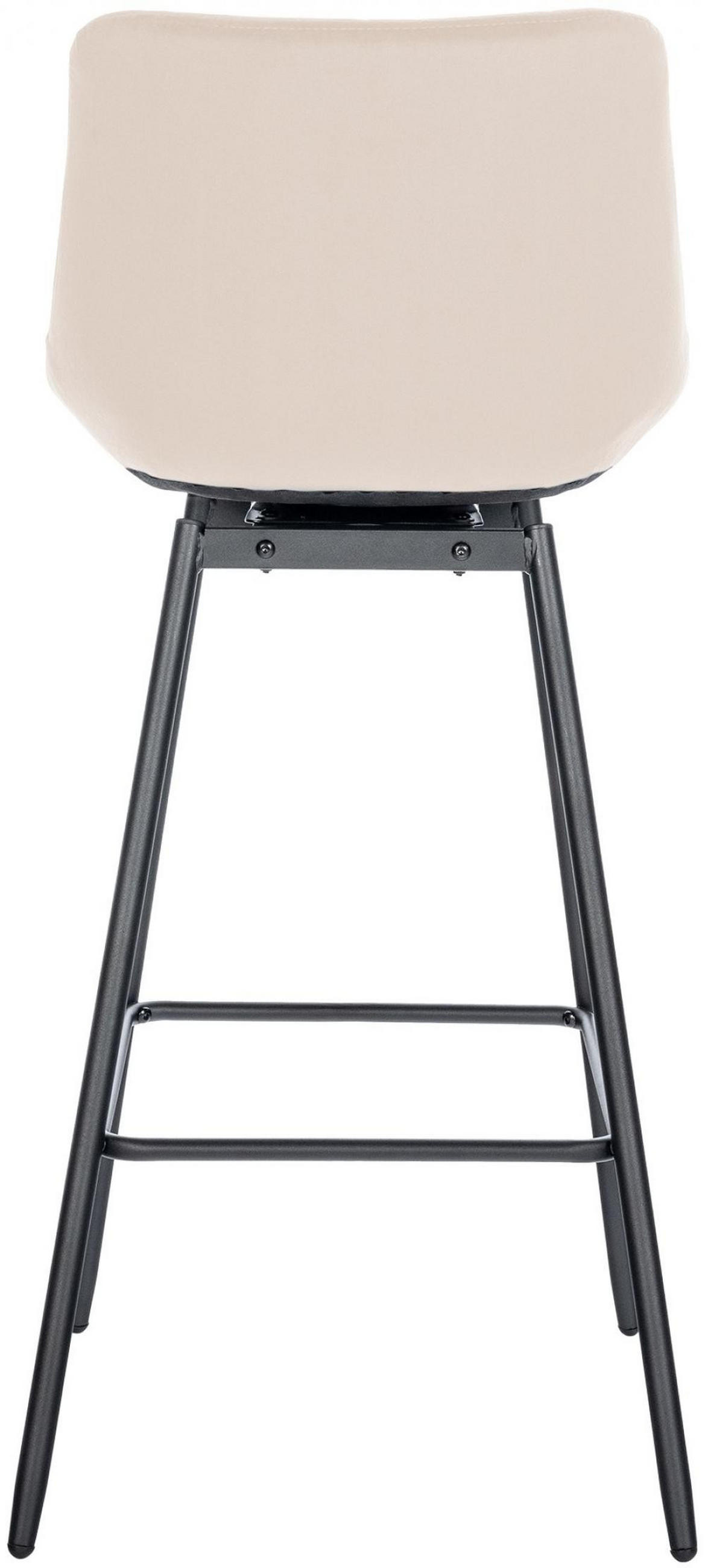 BARHOCKER Samt creme - Creme/Schwarz, Textil/Metall (49/105/56cm) - CLP