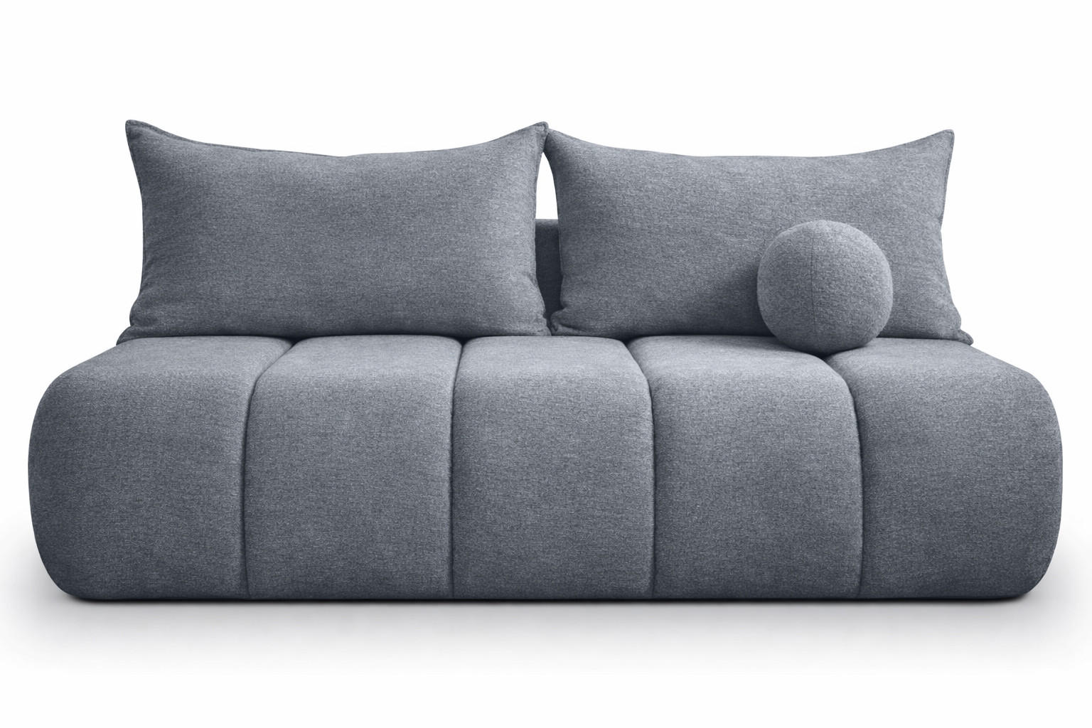 SOFA Mit Schlaffunktion Und Bettkasten, Veloursstoff Monolith, Silber, PIANO - Silberfarben, Holz (207/91/103cm) - Kaiser Möbel