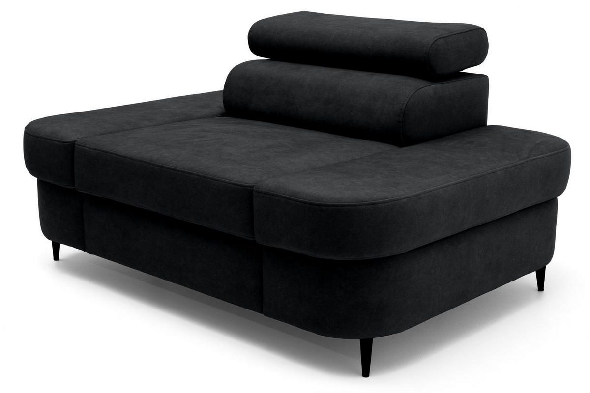 SESSEL PRIAM mit verstellbare Kopfstütze Velours Anthrazit - Anthrazit/Schwarz, Holz/Textil (145/97/105cm) - Muffo