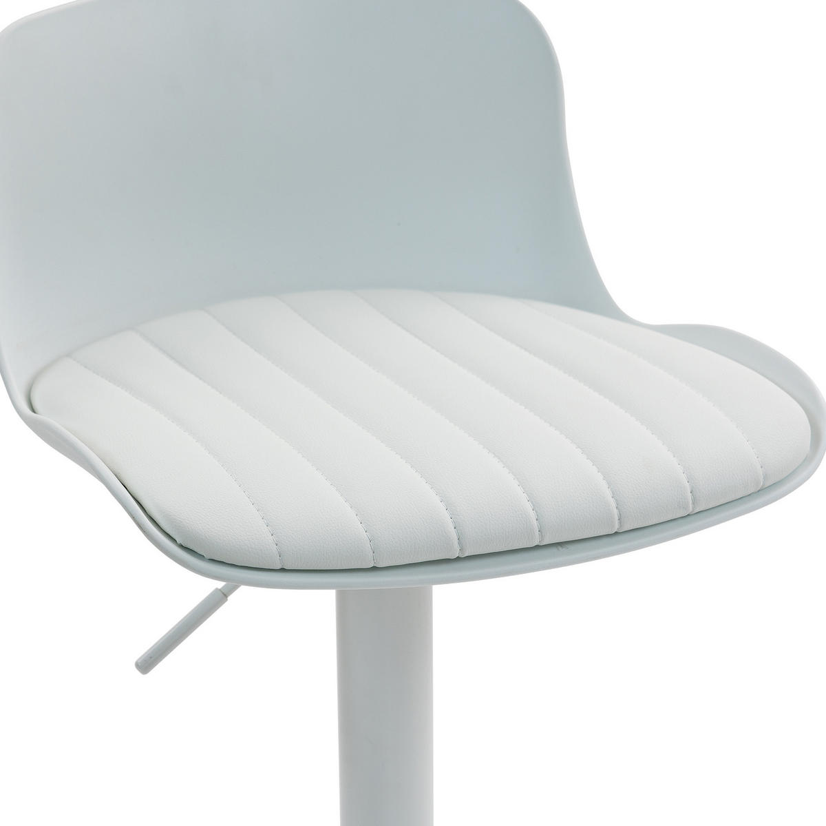 BARHOCKER höhenverstellbar drehbar Metall Weiß - Weiß, Metall (44/80/43cm) - Meubliv