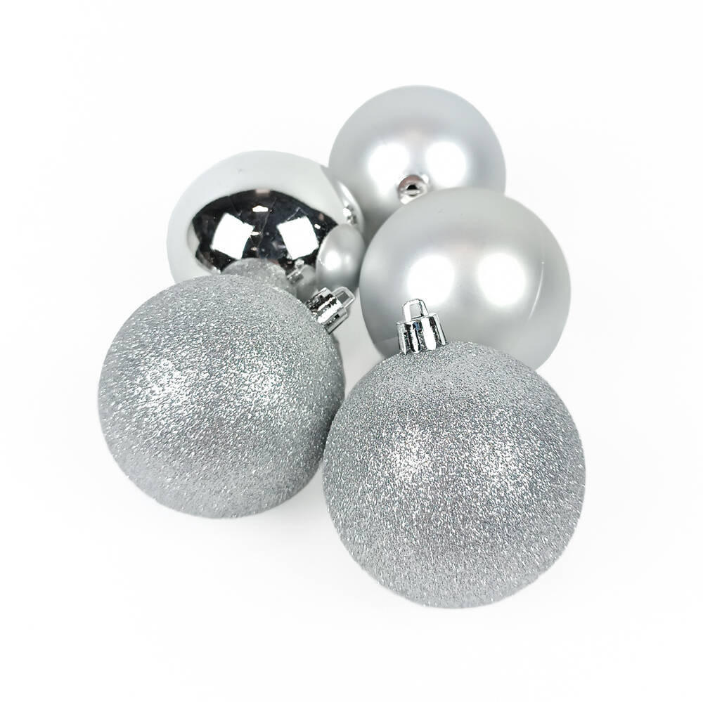 WEIHNACHTSKUGELN 8er-Set Ø 7 cm - Silberfarben, Kunststoff (7/8.2/7cm) - Atmosphera Createur d´interieur